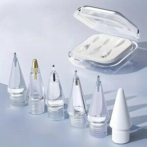 Replacement Pencil Tips for Apple Pencil Pro, Fine Point Metal Tip - 6 Pack!